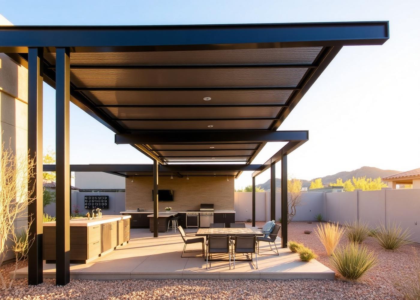 Modern Steel Shade Structure
